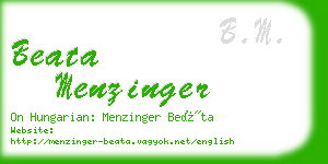 beata menzinger business card